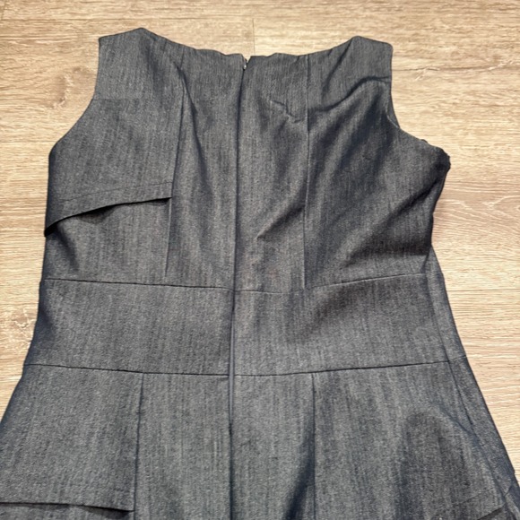 Calvin Klein Dress Womens 8 Gray Denim Chambray Sleeveless Cocktail Party Casual - Picture 8 of 14